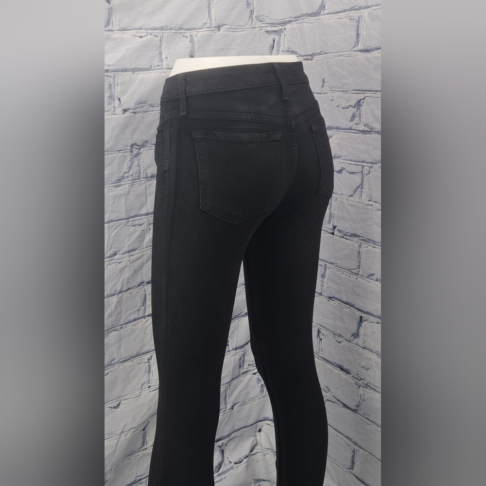 Joe's Jeans Women's Skinny Ankle Jeans Jet Black Light Wax Coated Denim Size 26 - Picture 4 of 13